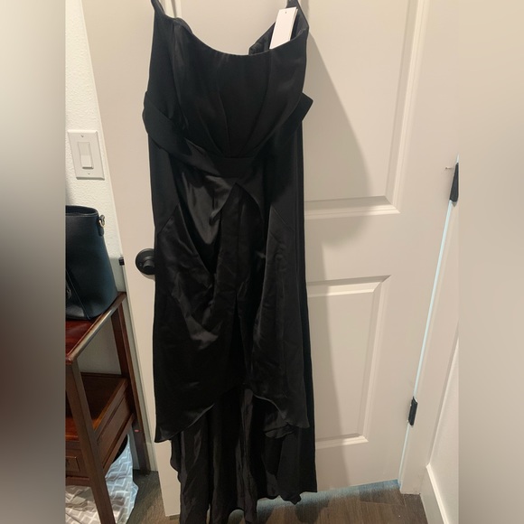 White by Vera Wang Black high-low strapless dress - Picture 2 of 6